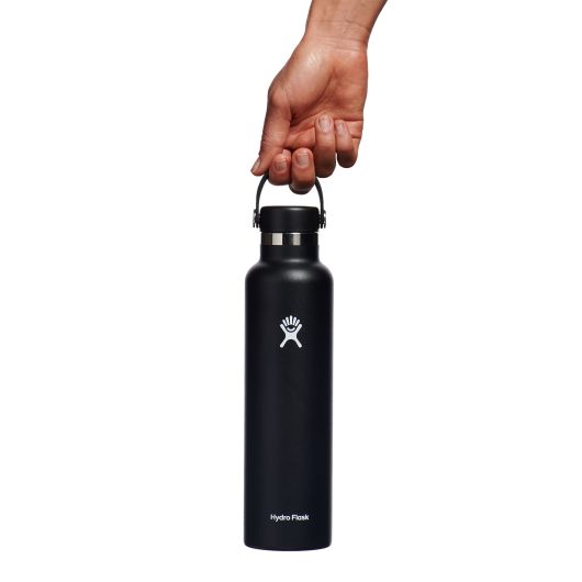 24 Oz Standard Mouth Bottle With Flex Cap - Black m