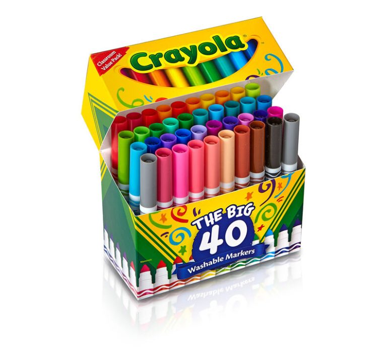 40 Count Ultra-Clean Washable Markers, Broad Line