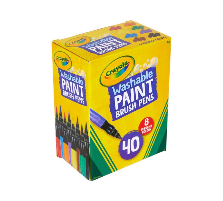No Drip Paint Brush Pens, 40 Count, 8 Colors PC