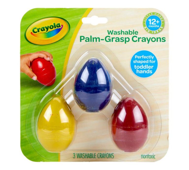 Palm Grasp Egg Crayons, 3 Count